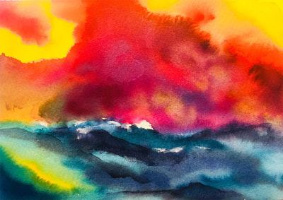 bright colored landscape, seascape, Emil Nolde