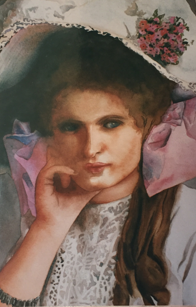Grandma, portrait, watercolor